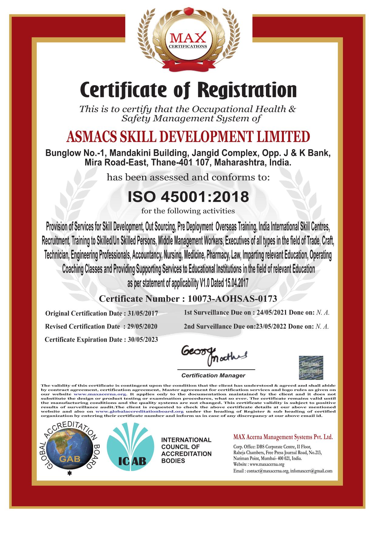 >ISO 45001:2018